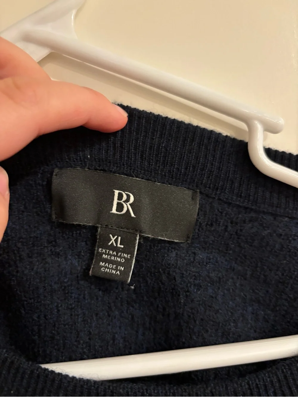 Banana Republic Navy Blue Crewneck Sweater for Men
